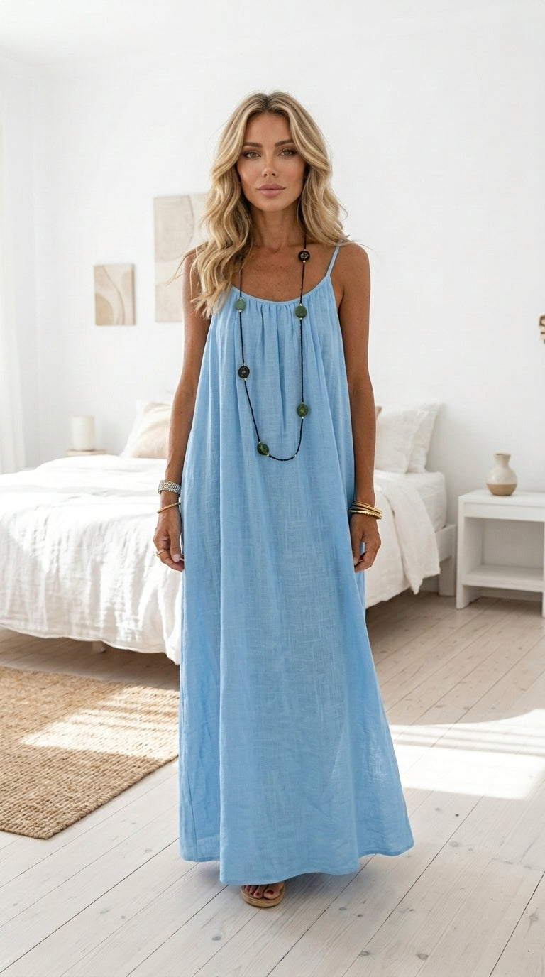 Backless Boho Lounge Maxi Dress